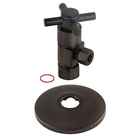 Kingston Brass 5/8"O.D x 3/8" O.D Anti-Seize Deluxe Quarter Turn Ceramic Hardisc Cartridge Angle Stop, Oil Rbd Brnz CD53305DXK